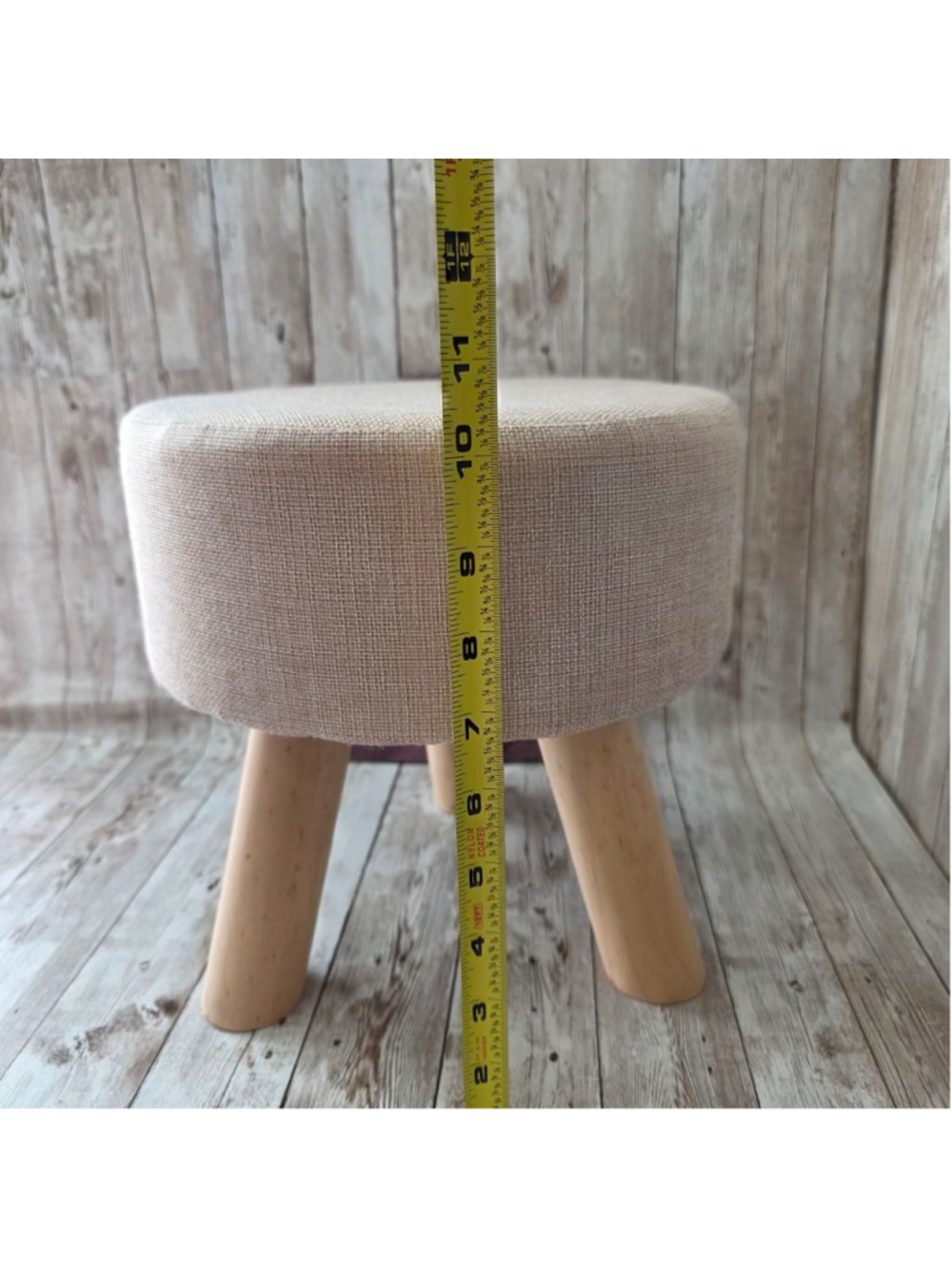 Unbranded Home Beige Round Stool small NWOT - Picture 5 of 6